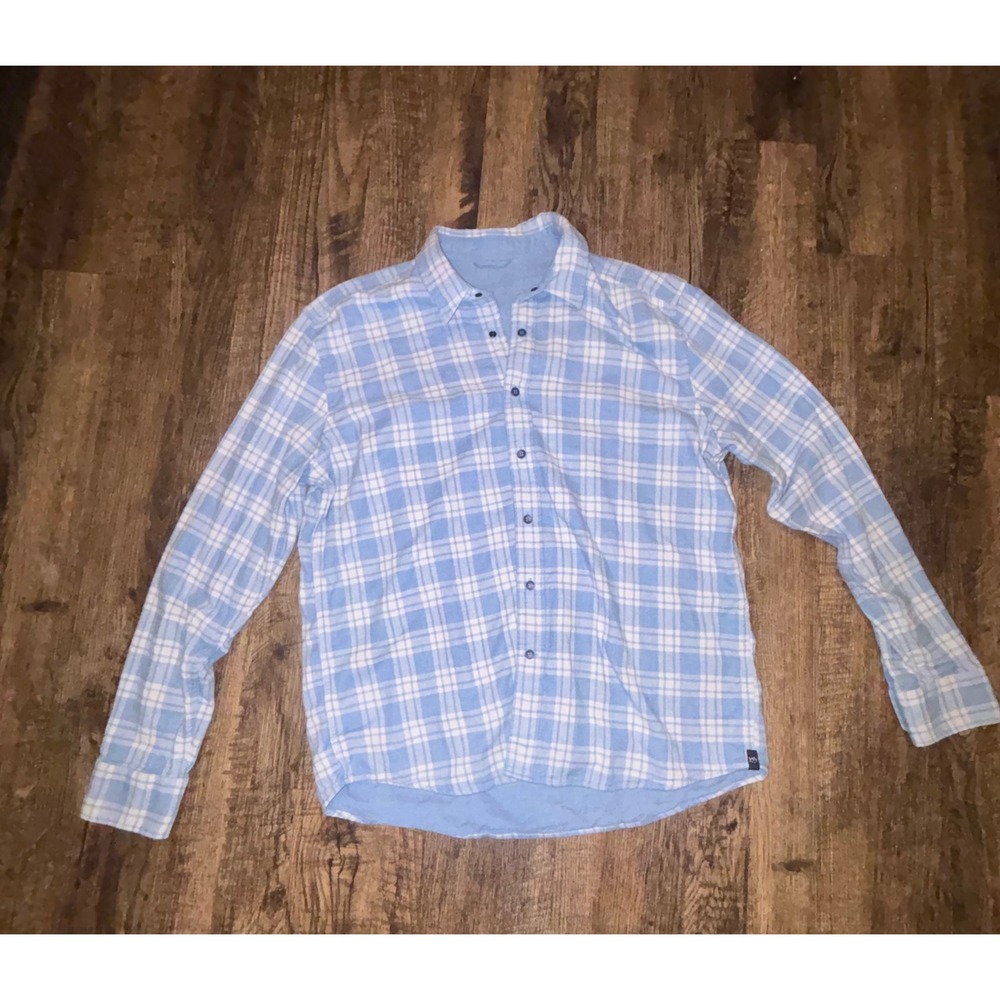 Southern Tide Reversible Long Sleeve Button Down Shirt Plaid Blue Mens